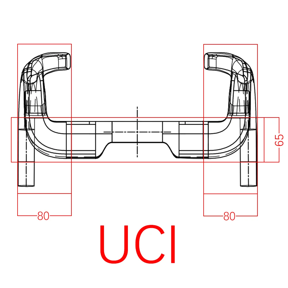 BALUGOE Hochintensiver Carbonfaser-Lenker für Fixed-Gear-Rennräder, TT-Lenker nach UCI-Regulierung 2027 ﻿ – Detail 1