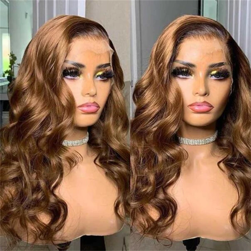 

Ombre Blonde 180Density 5x5 Silk Base 26inch Body Wave Preplucked Jewish Human BabyHair HDLace Wig European Hair Glueless