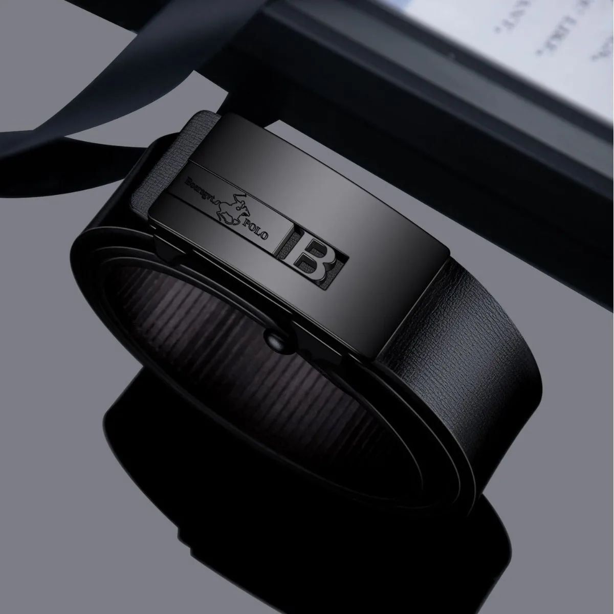 2025 Новый мужской модный ремень - беззубая автоматическая пряжка из натуральной яловой кожи |   Деловой повседневный пояс для среднего и молодежи