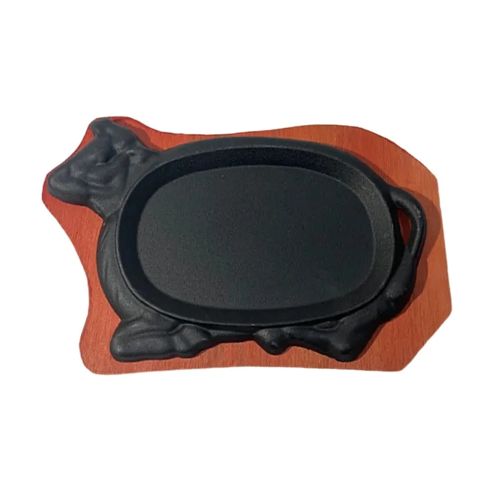 Cast Iron For teppanyaki Grill Plate Head Design for Induction Cooking For Steak Grilling BBQ Heat Retentive