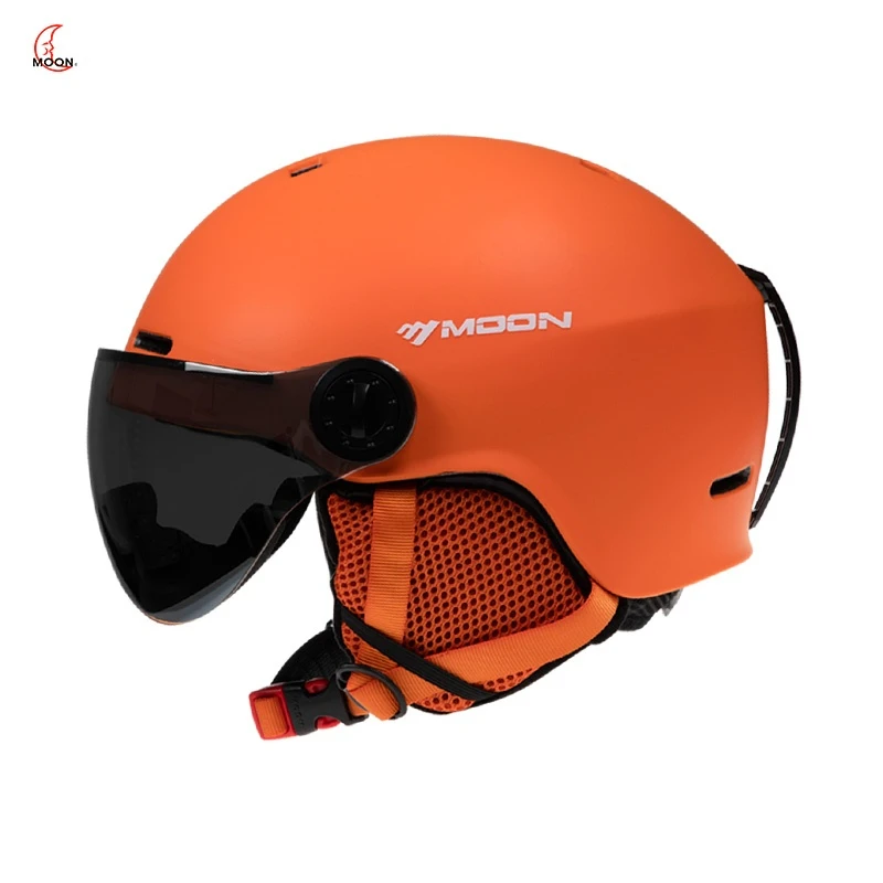 

Лыжный шлем MOON с очками для взрослых, зимний шлем для сноуборда, теплая защита для катания на лыжах и сноуборде, регулируемый