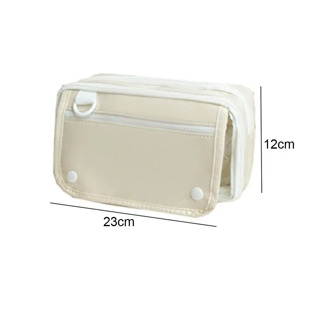 Ins Transparent Pencil Case Special High Color Value Stationery Box Large Capacity Senior Sense Stationery Storage Bag Girls