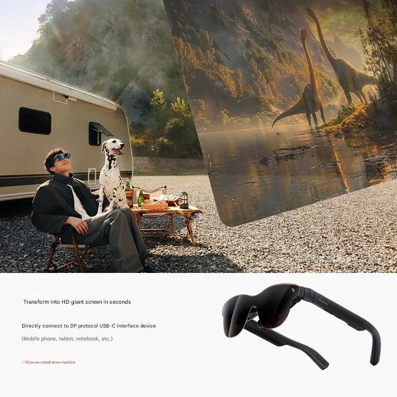 Rayneo Air 4 AR Smart Glasses 135inch Huge Screen 76g Light Tpye-C Connect DP Port To Smart Phone Or Computer