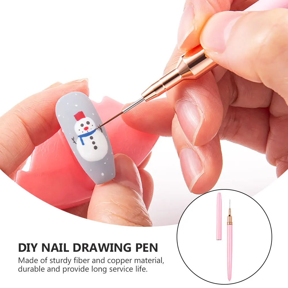 ネイルアートブラシセット、アクリルジェルポリッシュ用の細いペン先付き、線を描く、ドットデザイン、プロのマニキュアペイントツール、DIY用