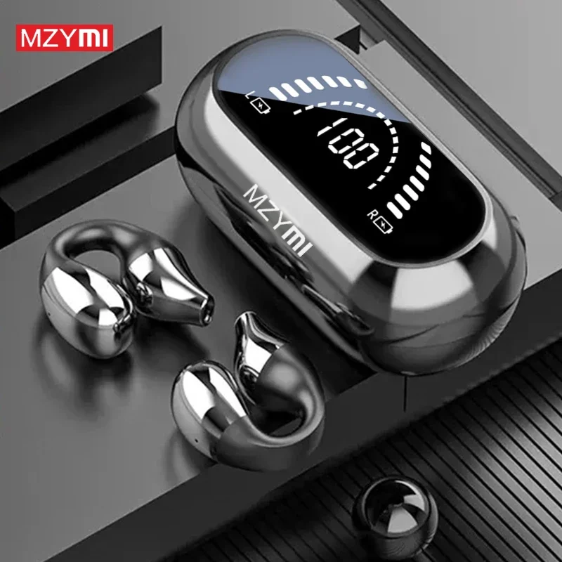 MZYMI Open Ear Wireless Earbuds S03 Bluetooth Earphones HiFi Sound Waterproof Sport Headphones Built-in Mic Earclip Headest