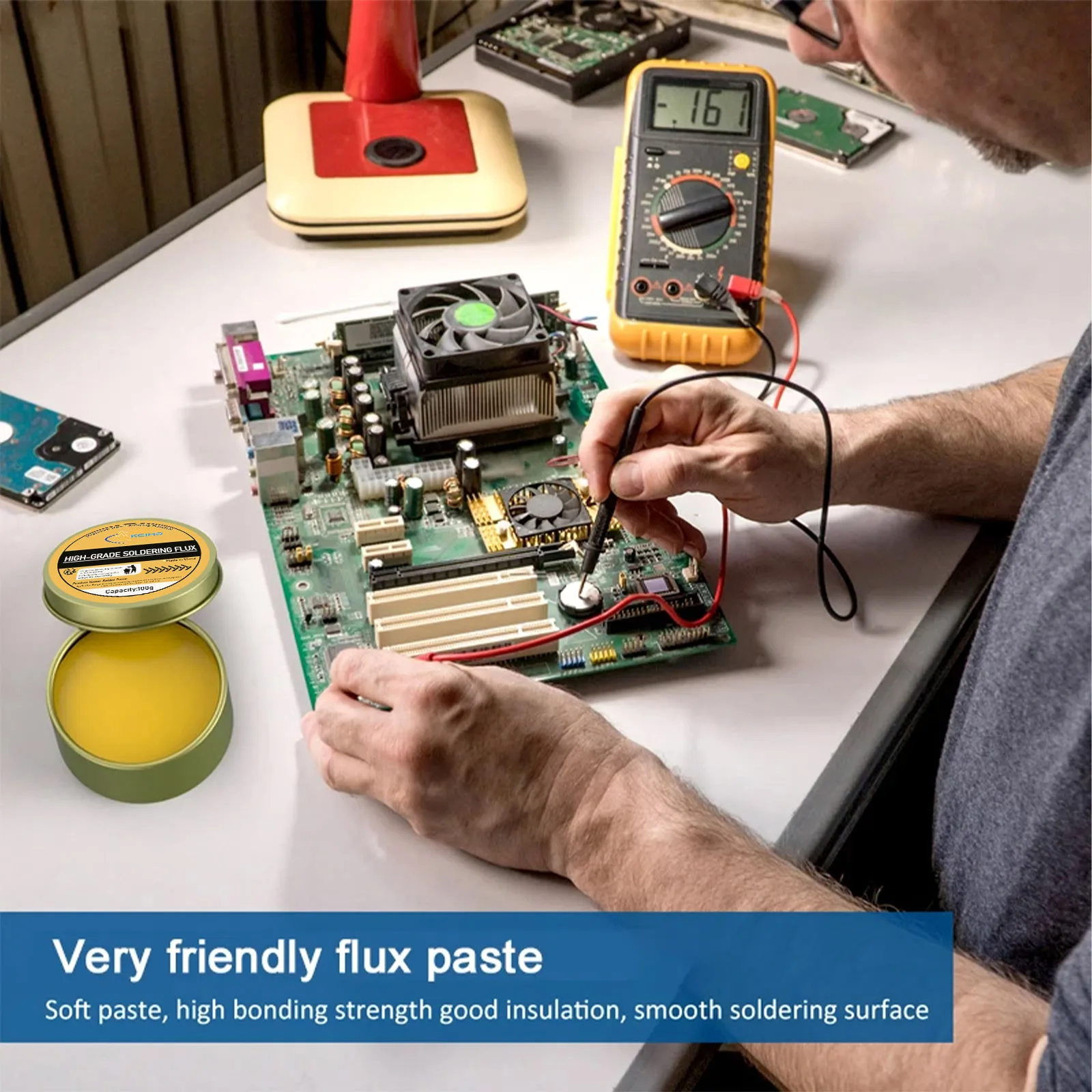 Kcimo Solder Paste Rosin Flux 100g Lead-free Welding Flux Iron Repair Welding Paste Soldering Tin Soldering Oil Soldering Flux