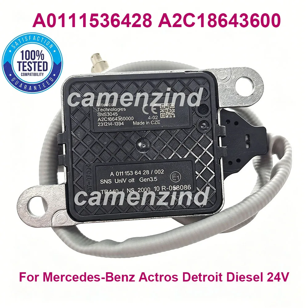 

A0111536428 EA0111536428 Nitrogen Oxide Sensor For Mercedes-Benz Actros Detroit Diesel 24V Nox Sensor 0111536428 A2C18643600