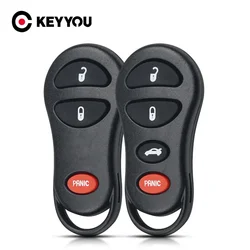 KEYYOU araba anahtarsız giriş uzaktan anahtar kabuk Fob durumda Chrysler Voyager Cruiser Dodge Ram Dakota Jeep Cherokee için