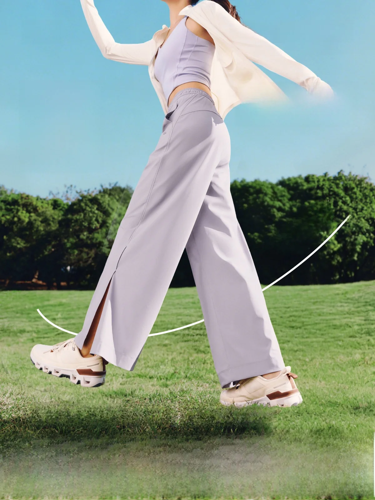 

Bananain Casual Wide Leg Pants Women's Spring 2026 New Sle Summer Cool Slit Sun Protection Loose Commuting Qui Dry Long T...