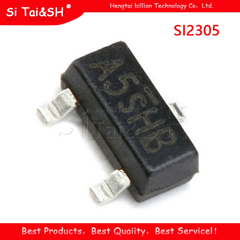 Si Tai & SH 50 Uds transistor SMD SOT-23 SI2305 A5SHB MOS tubo P-canal FET transistor sistema de datos