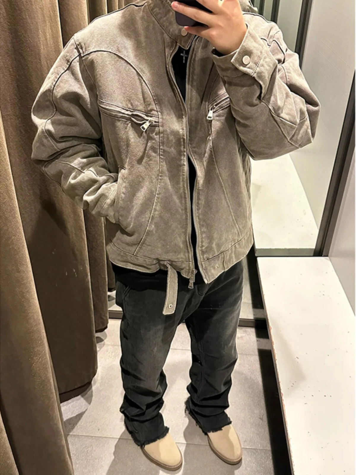 

Cleanfit ort Men's Heavy Du Workwear Jaet Vintage Sle Premium Feel Detroit Utili Coat Breathable Polyester