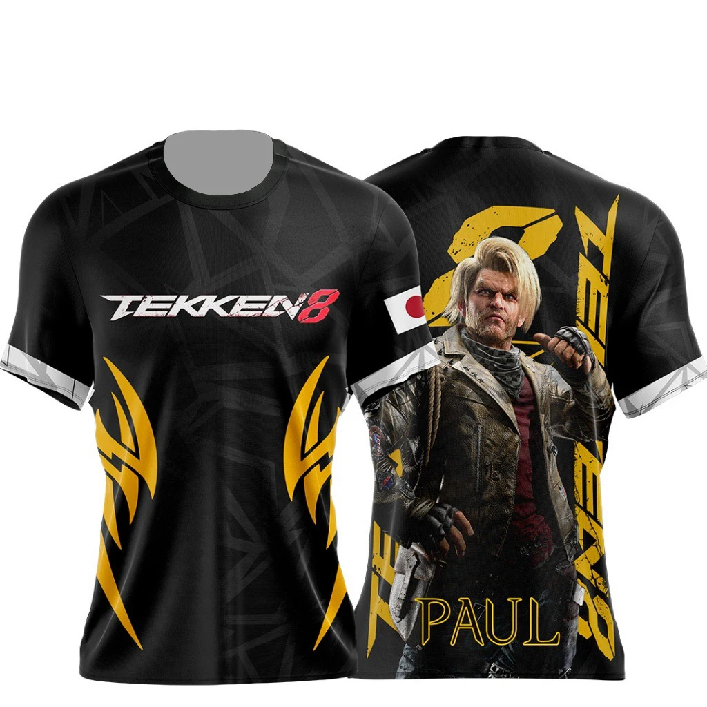 Sommerliches Casual 3D Tekken Jin Kazama Top Herren T-Shirt Damen T-Shirt Jungen Top Kinder Eltern-Kind Schnelltrocknend Kurzarm Kinder T-Shirt – Detail 12