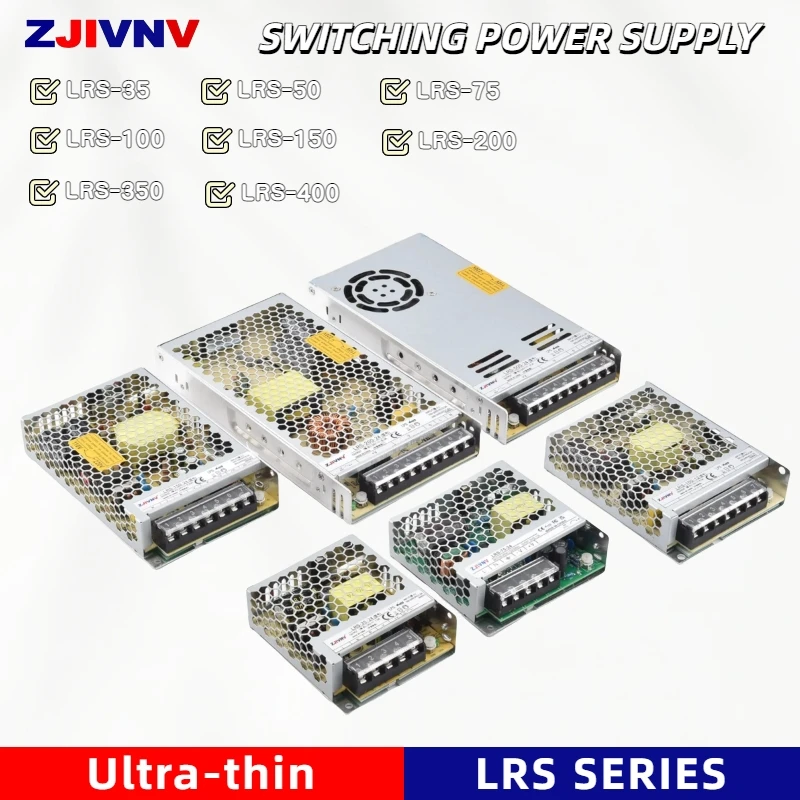 

LRS Series 35~400W Switching Power Supply 12V 24V 36V 48V transformer AC-DC Single Output for Industrial Automation Field
