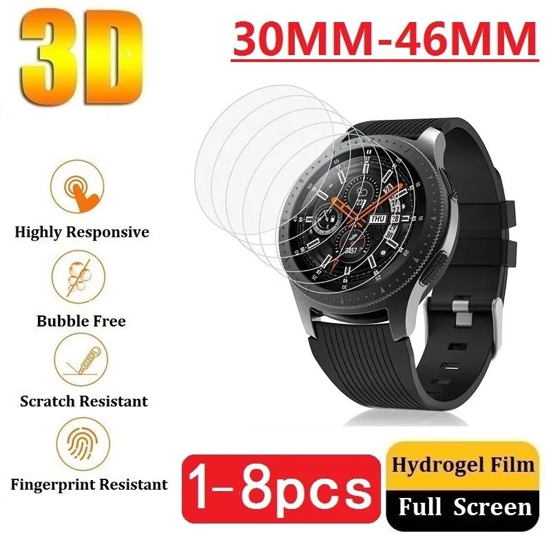 Screen Protector Film for Smart Watch 33mm 35mm 37mm 38mm 39mm 40mm 42mm 44mm 30mm-46mm Protective Film for Smart Watch