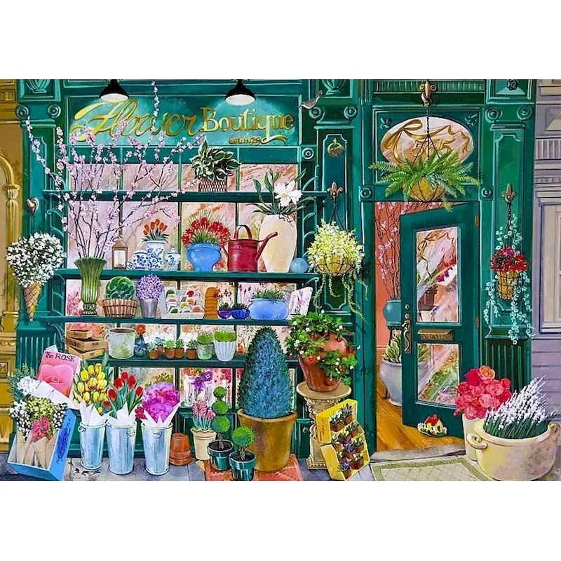 

GATYZTORY 60x75cm Paint by numbers Handpainted Canvas Painting Flower House Scenery Painting by numbers For Adults Home Decor