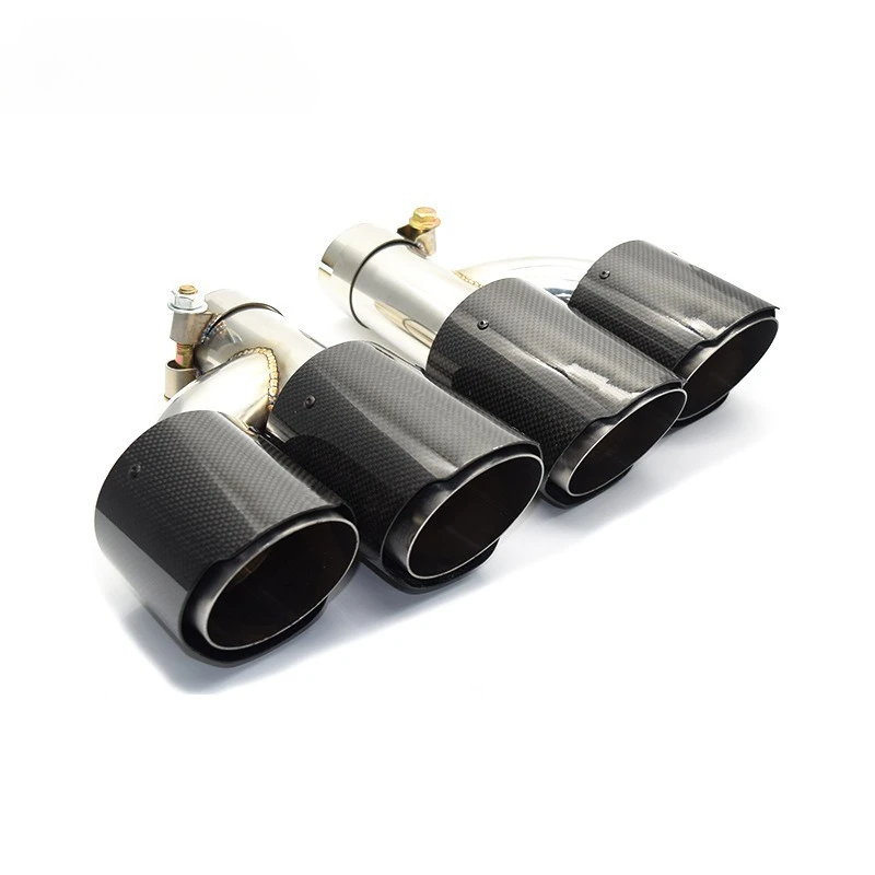 

Car Modification Exhaust Pipe Carbon Fiber Tailpipe Y-shaped R-shaped One Out Two Out Four Out Red and Black Tailpipe