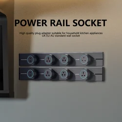 Track Socket Rail Wall Mounted Movable Sockets High End Home Appliance Power EU US UK Standard USB Type C Ports