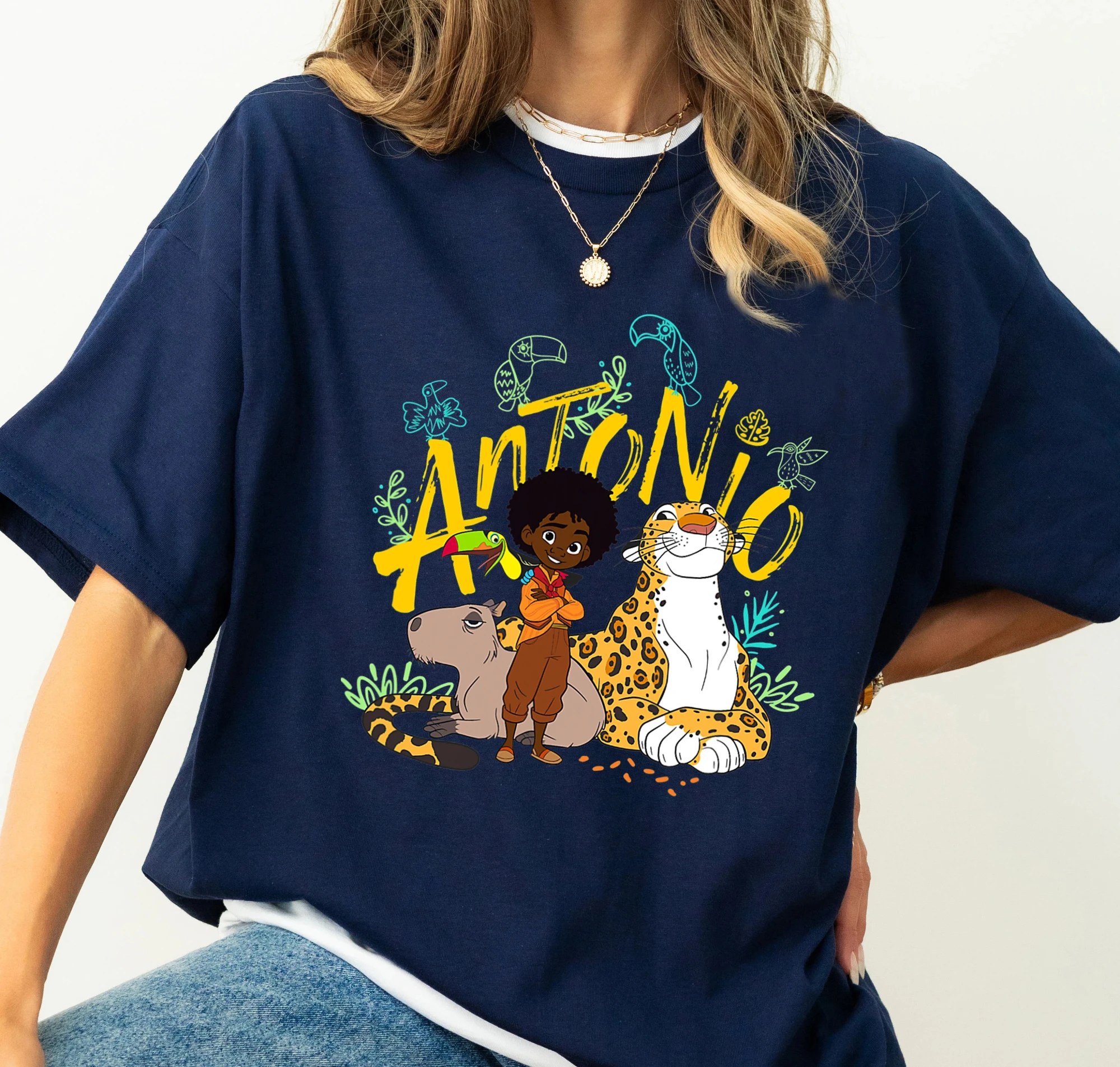 تي شيرت نسائي مطبوع من Disney Encanto بأكمام قصيرة ملابس للأولاد ملابس عائلية للوالدين والطفل ملابس أطفال بنات