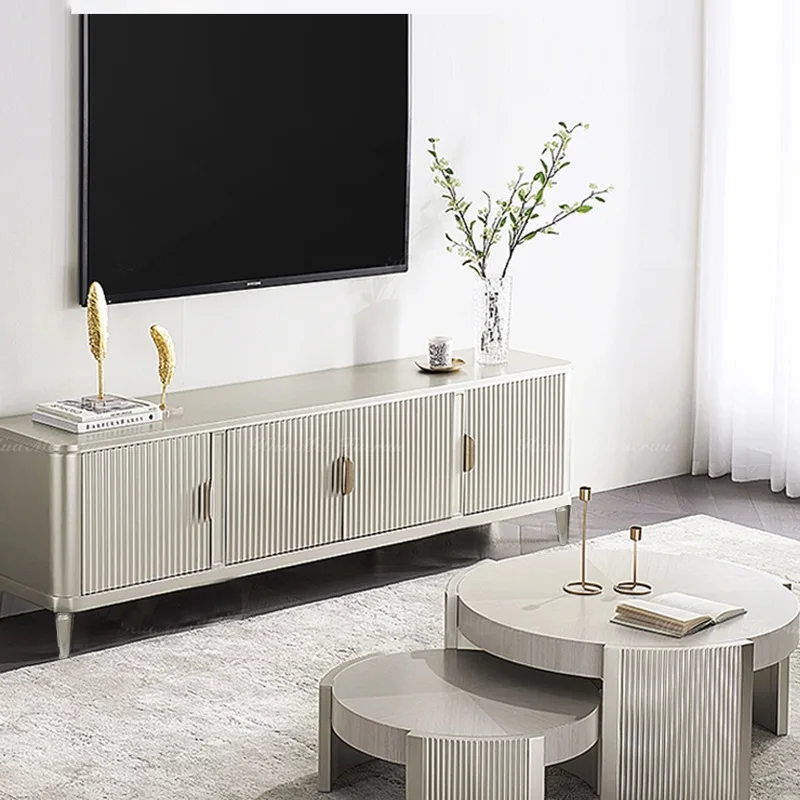 

Light luxury TV cabinet, living room Italian floor cabinet, small apartment, bedroom locker, simple European