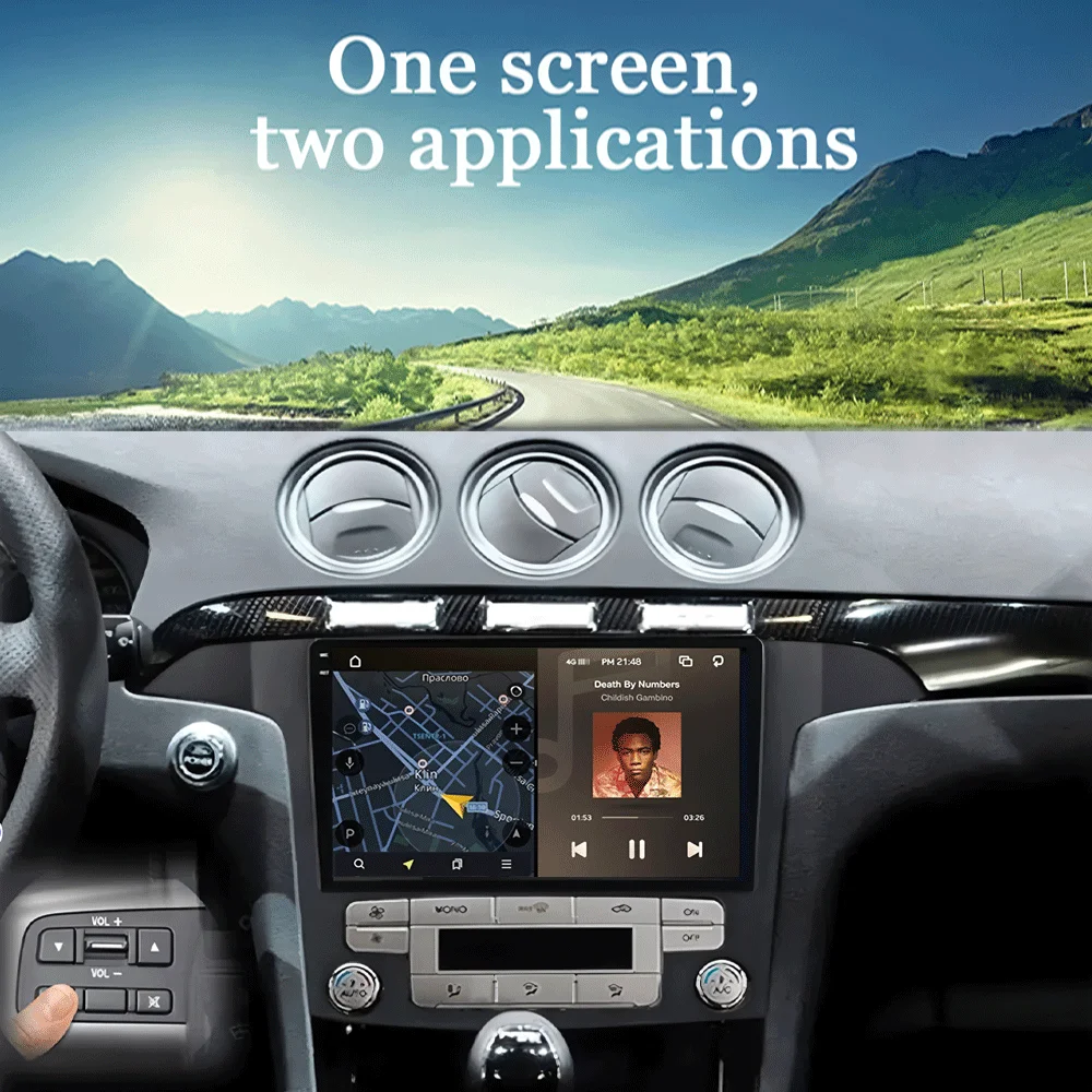 Android16 Video Player Carplay Auto For Ford S Max S-MAX 2007 2008 2009 2010 2011 - 2015 Multimedia Car Radio WIFI+4G DSP Stereo