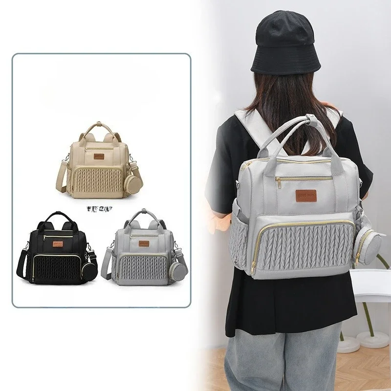 Diaper Bag Backpack, Nappy Changing Bags Multifunction Travel Back Pack with Stroller Straps & Pacifier Case, Unisex and Stylish