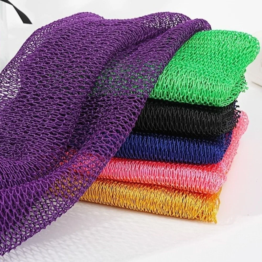 New High Elasticity Exfoliating Bath Net Sauna Towel Foam Net Long Back Scrubber African Mesh Scrubbing Towel Body Care view 2