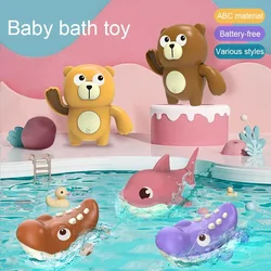 New Baby Bath Cartoon Animal Swimming Toys Baby Bath Toys Bathing Water Game Cartoon Animal Classic Clockwork Toys For Toddler