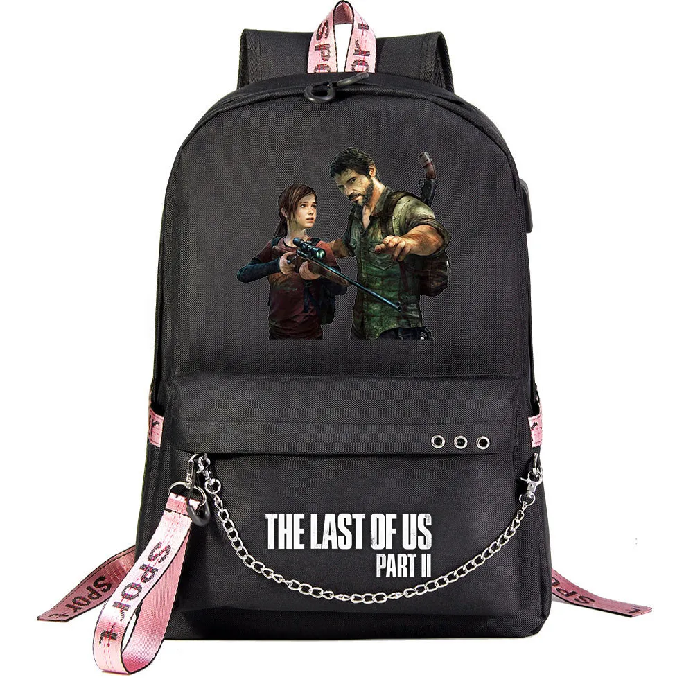 

The Last of Us Part 2 Boys Girls School Bags Teenager USB Charging Chain Travel Backpack Student College Bookbag Mochila