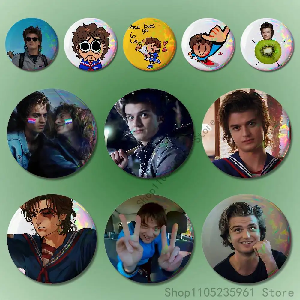 J-Joe S-Steve K-Keery Pin Tinplate Round Brooch Cosplay Nijigen Otaku Culture Badges 58mm 44mm 32mm 75mm 25mm