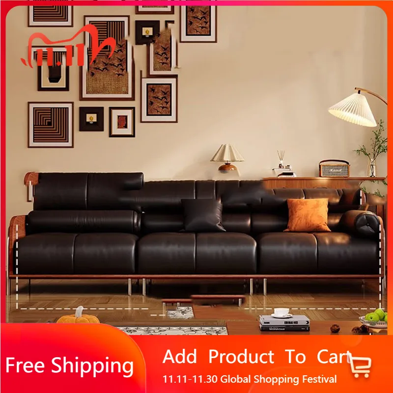 

Leather Lazy Outdoor Sofa Mid Century Bedroom Relaxing Couch Living Room Sofas Office Love Seat Sillon Cama Office Furniture