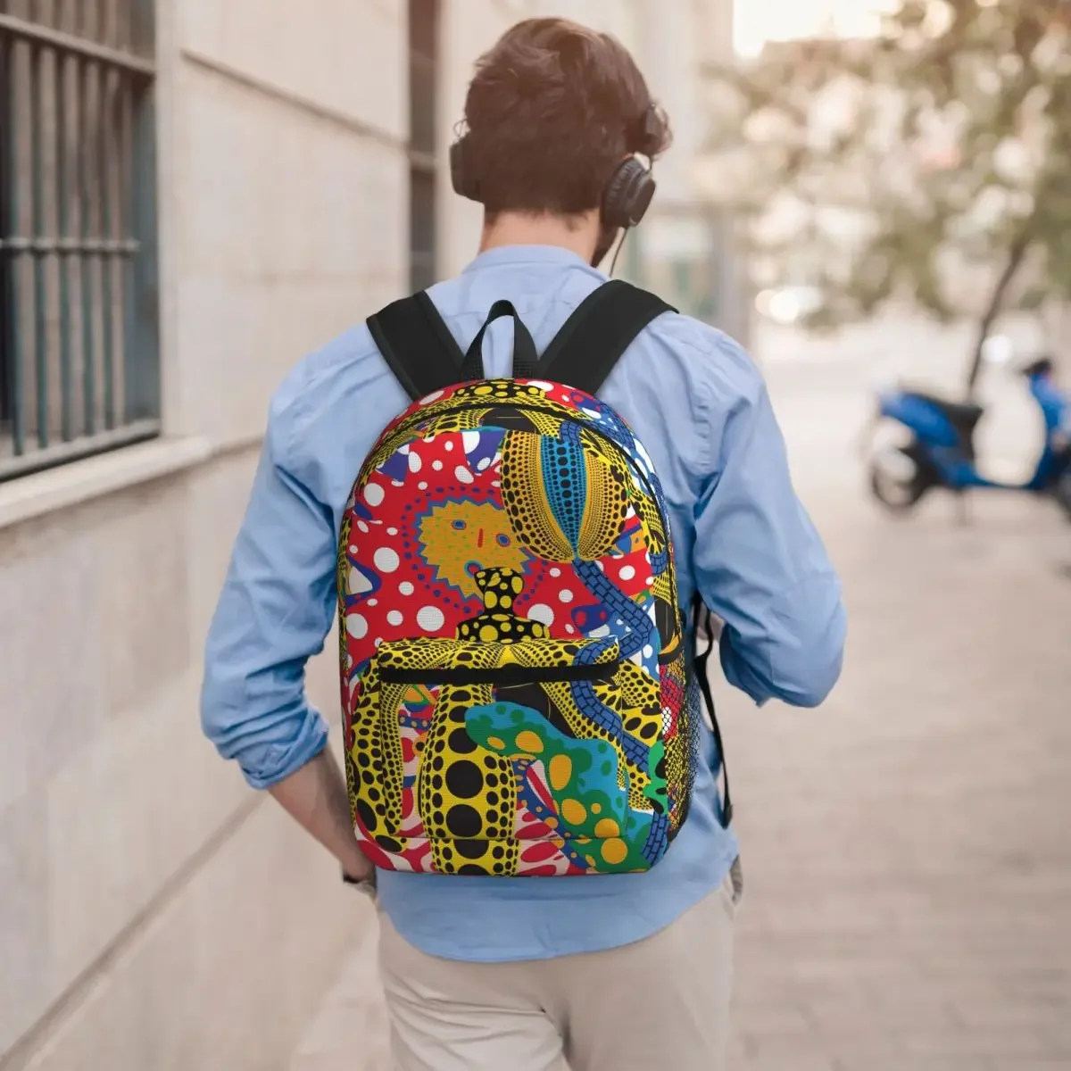 Kusama Cinch Student Backpack School Bag Hiking Travel Daypack for Boys Girls Bookbag Shoulder Bags