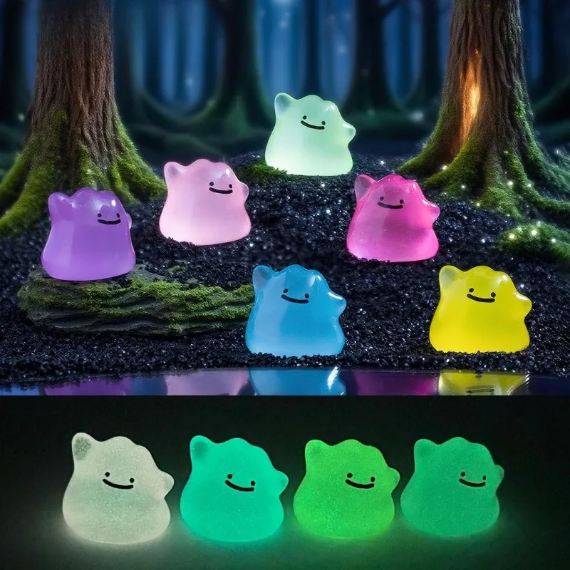 Ditto Micro Landscape Ornaments Pokémon Halloween Noctilucent Diy Ornament Miniature Landscape Desktop Ornament New Gifts
