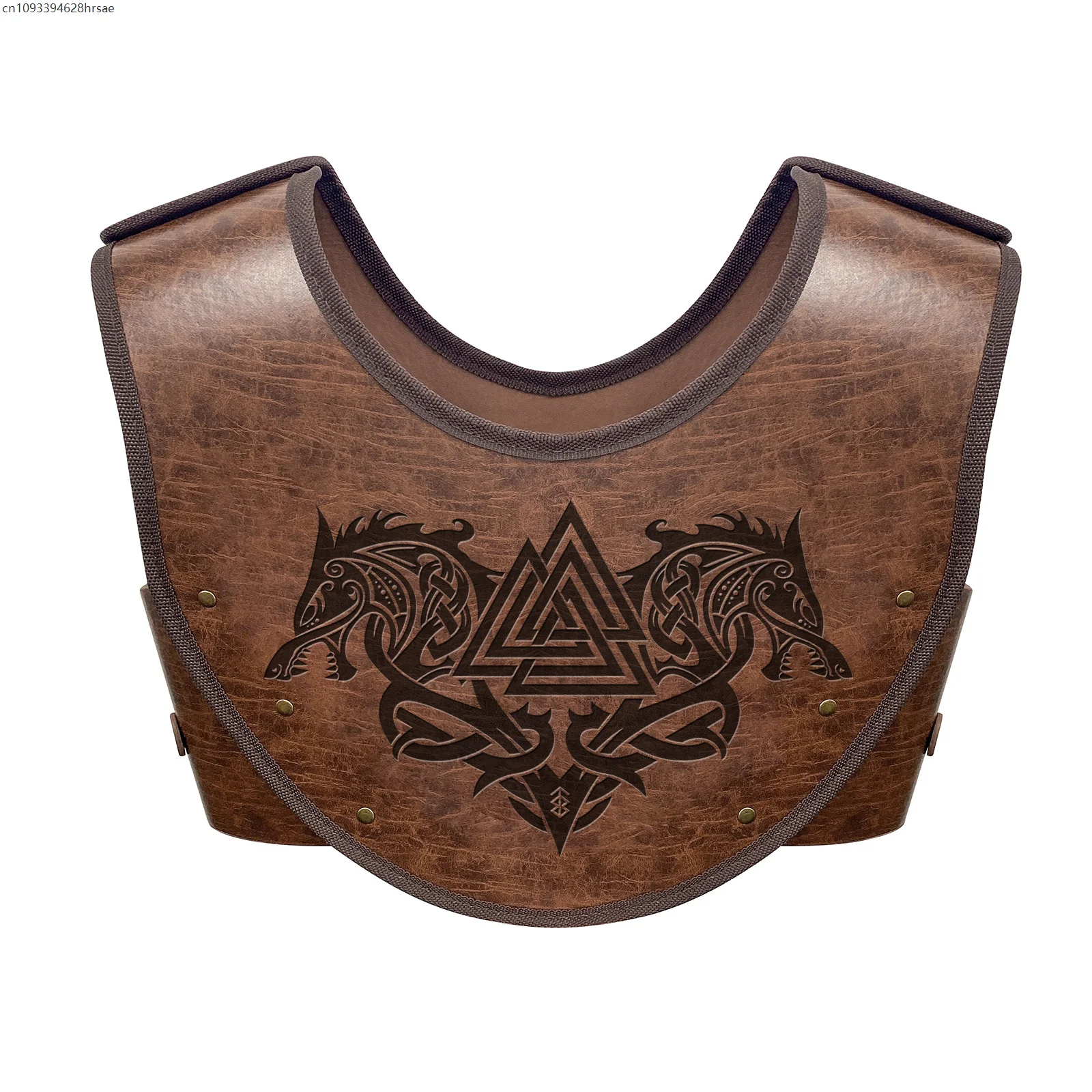 Men Medieval Viking Knight Chest Armors Pu Leather Warrior Gladiator Cosplay Costume Breastplate Vest Steampunk Retro Cuirass