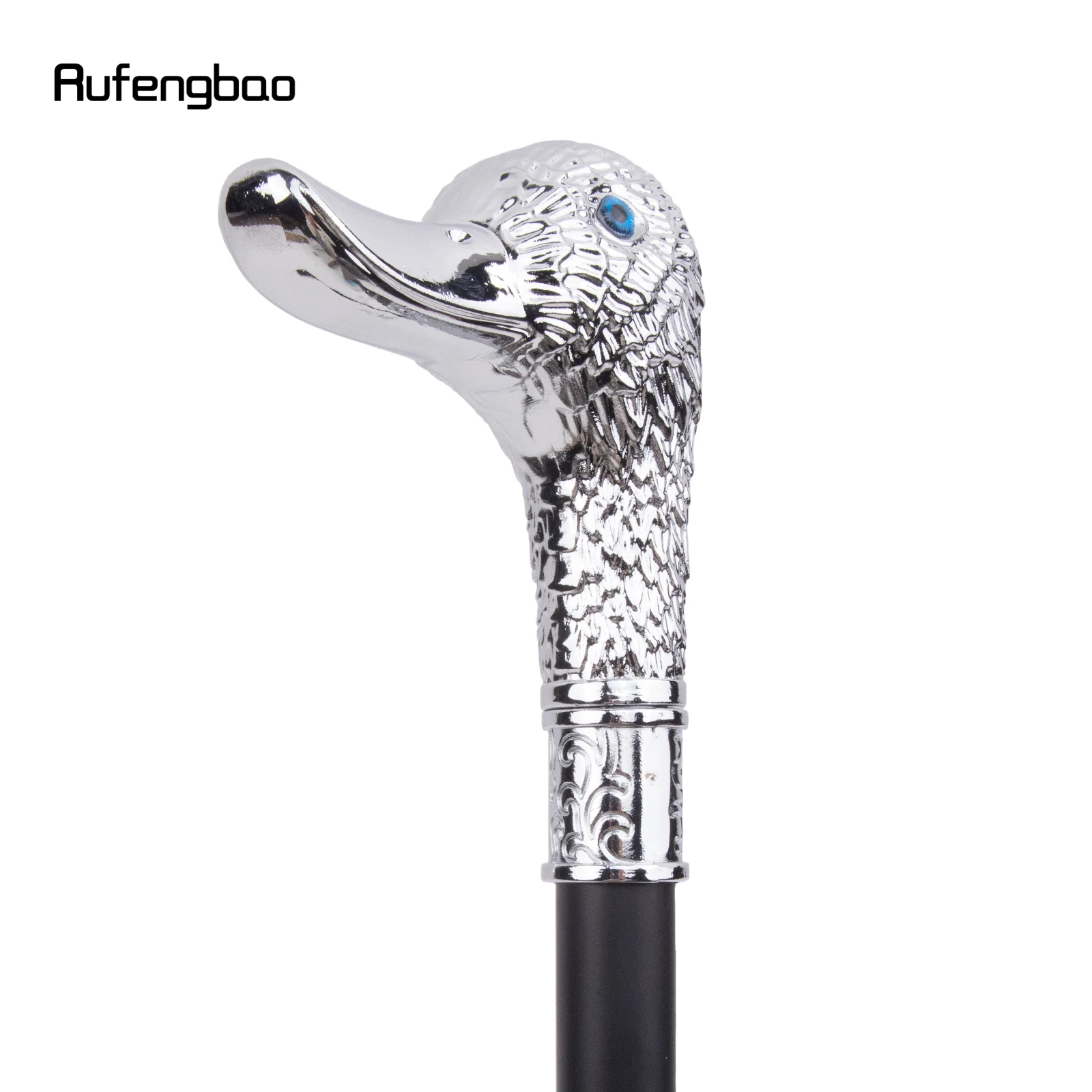 White Duck Head Walking Stick com placa escondida, Self Defense Fashion Cane Plate, Cosplay Crosier Stick, 95cm