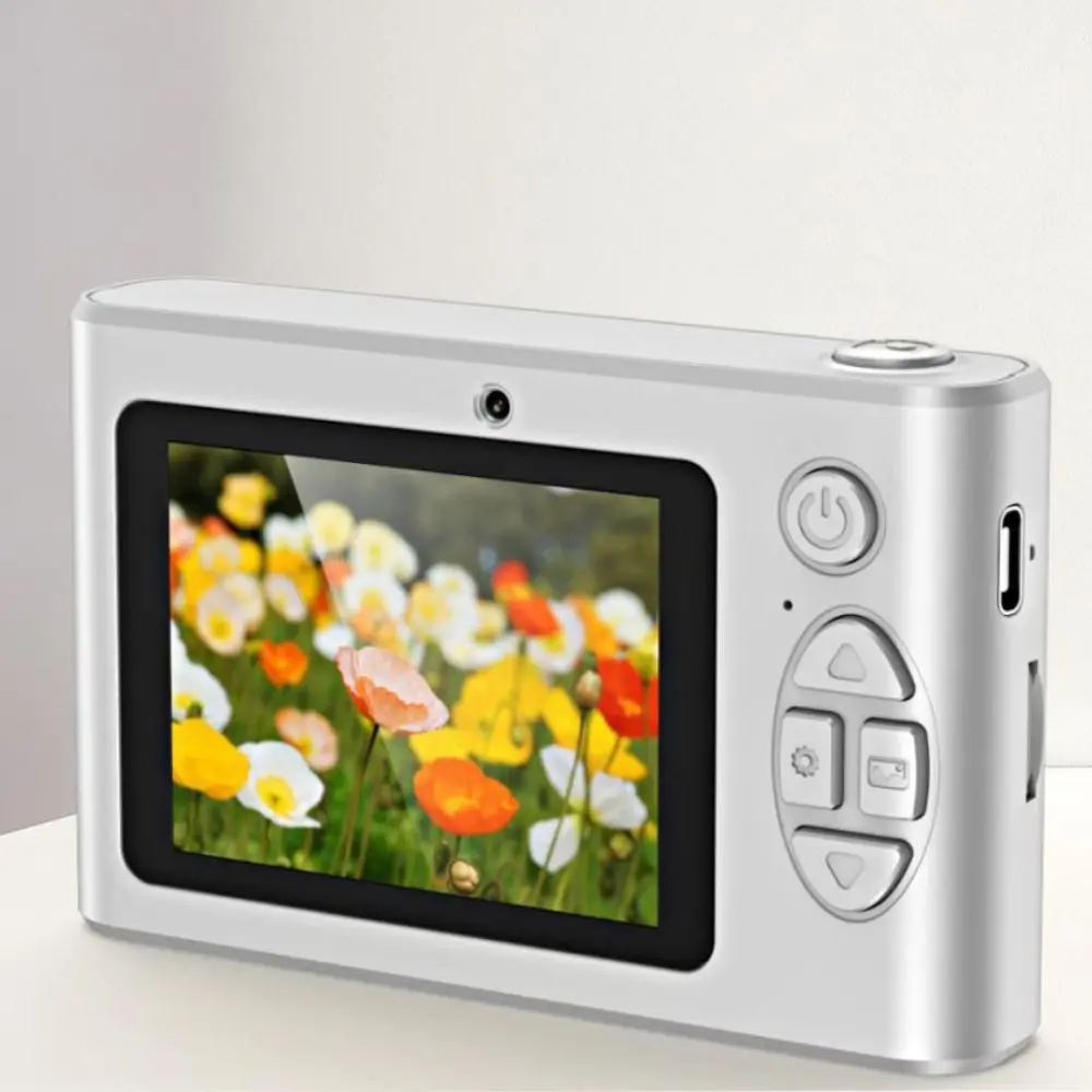 44MP 4K 디지털 카메라 4400W 픽셀 더블 렌즈 고화질 사진 카메라 8배 줌 컴팩트 디자인 셀카 카메라