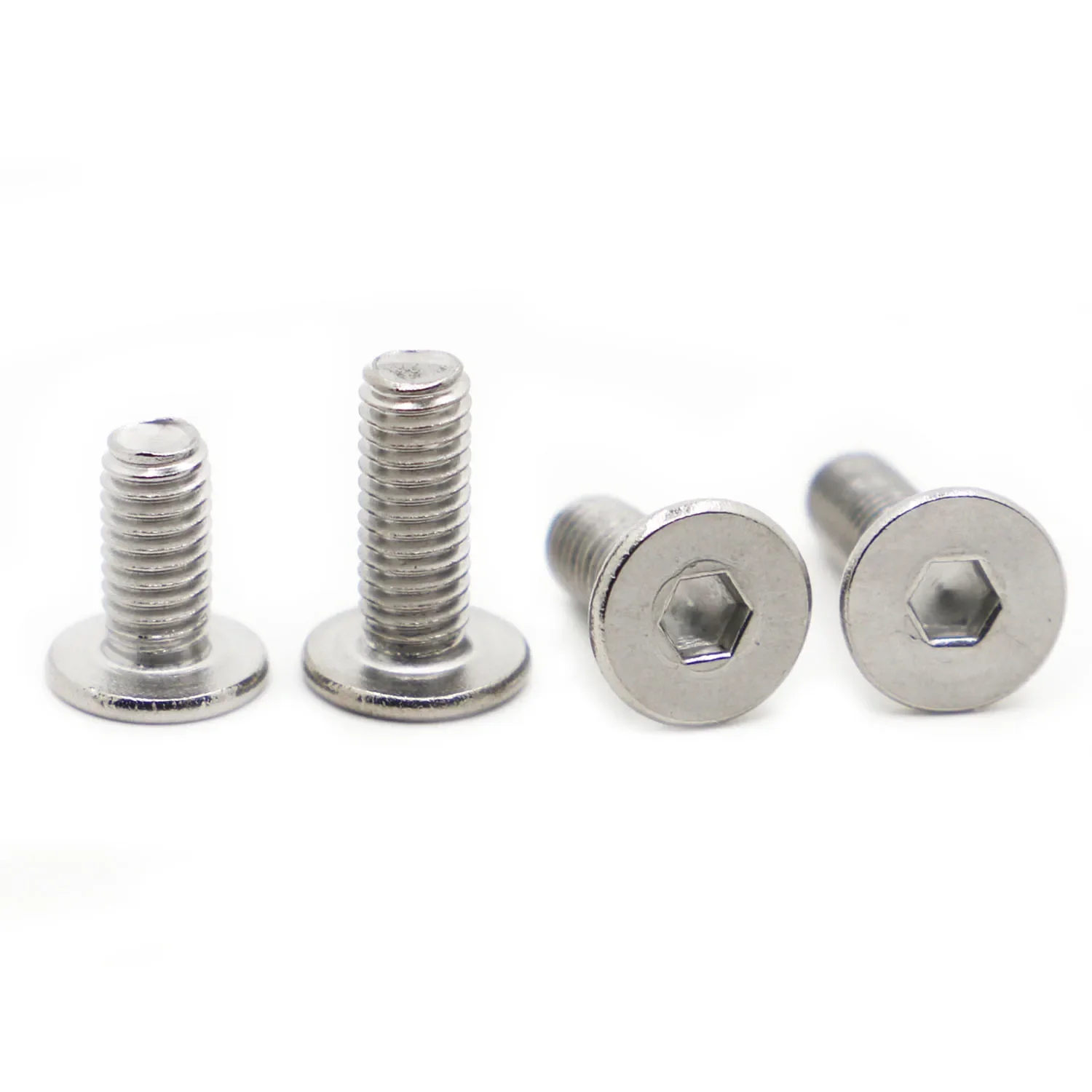 5-50pcs 304 Stainless Steel Hex Hexagon CM Socket Ultra Thin Super Flat Wafer Head Screw Bolt M1.6 M2 M2.5 M3 M4 M5 M6 M8