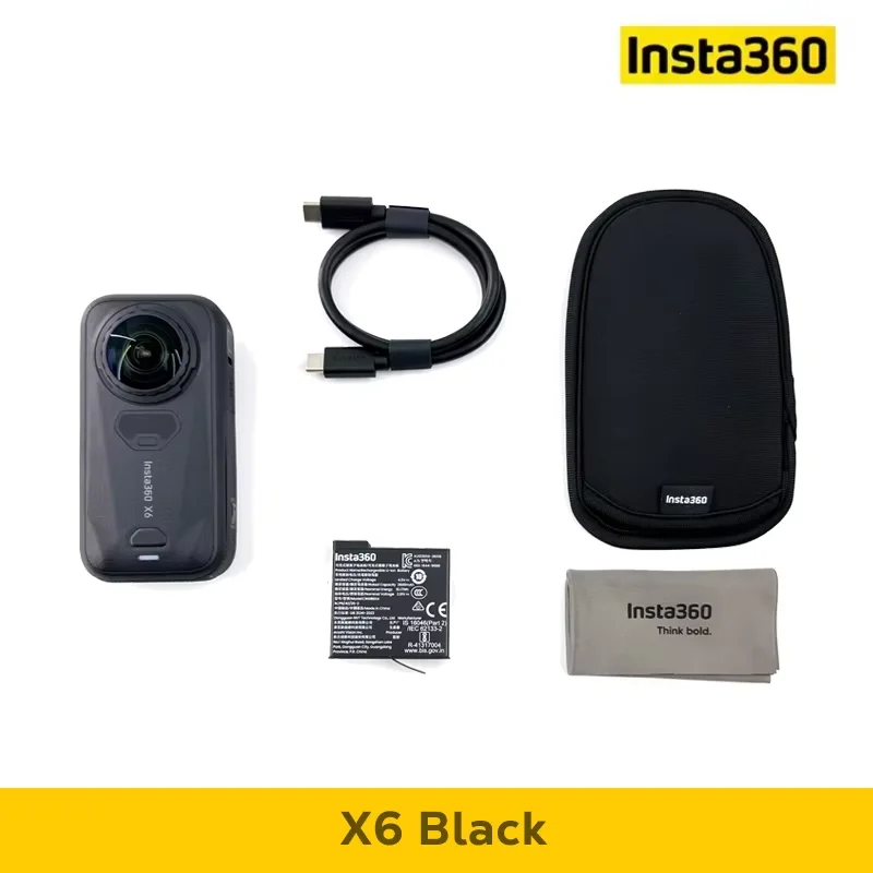 Insta360 X6 360° °   Actiecamera 8K met hoge resolutie, ingebouwde AI-editing, ideaal voor fietsen, skiën, reizen en het maken van content. Insta360 X6, nieuw.