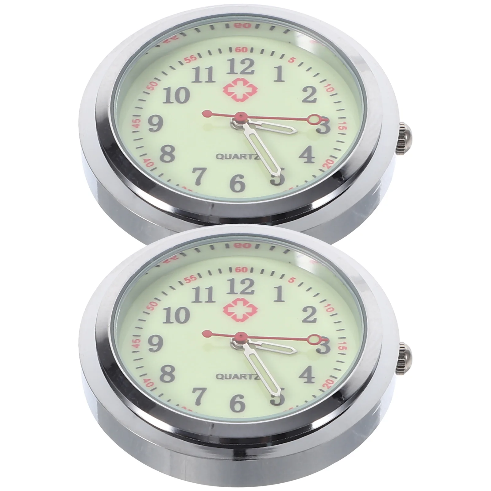 2pcs Night Clock Vial Pocket Watch Dial Diy Simple Quartz Face Replacement Vintage Watch Supplies Nursing Fob Accessory