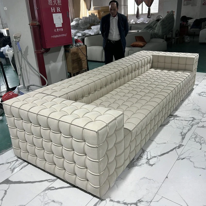 Sofa Italian minimalist, double-sided frosted cloth module sofa