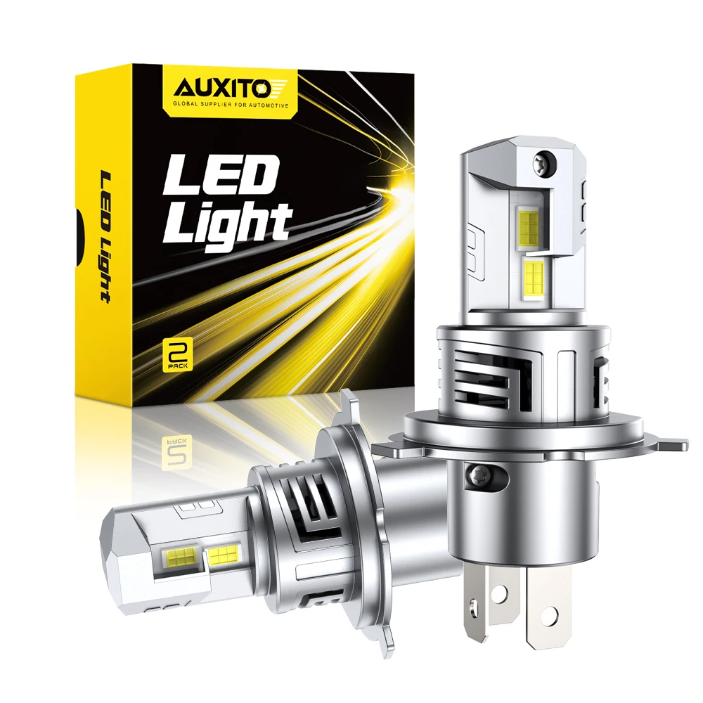 

AUXITO 2Pcs H4 Turbo LED Canbus Lights Bulb 9003 LED Headlights Hi Low Beam 30000LM Super Bright Wireless Style 70W Car Headlamp