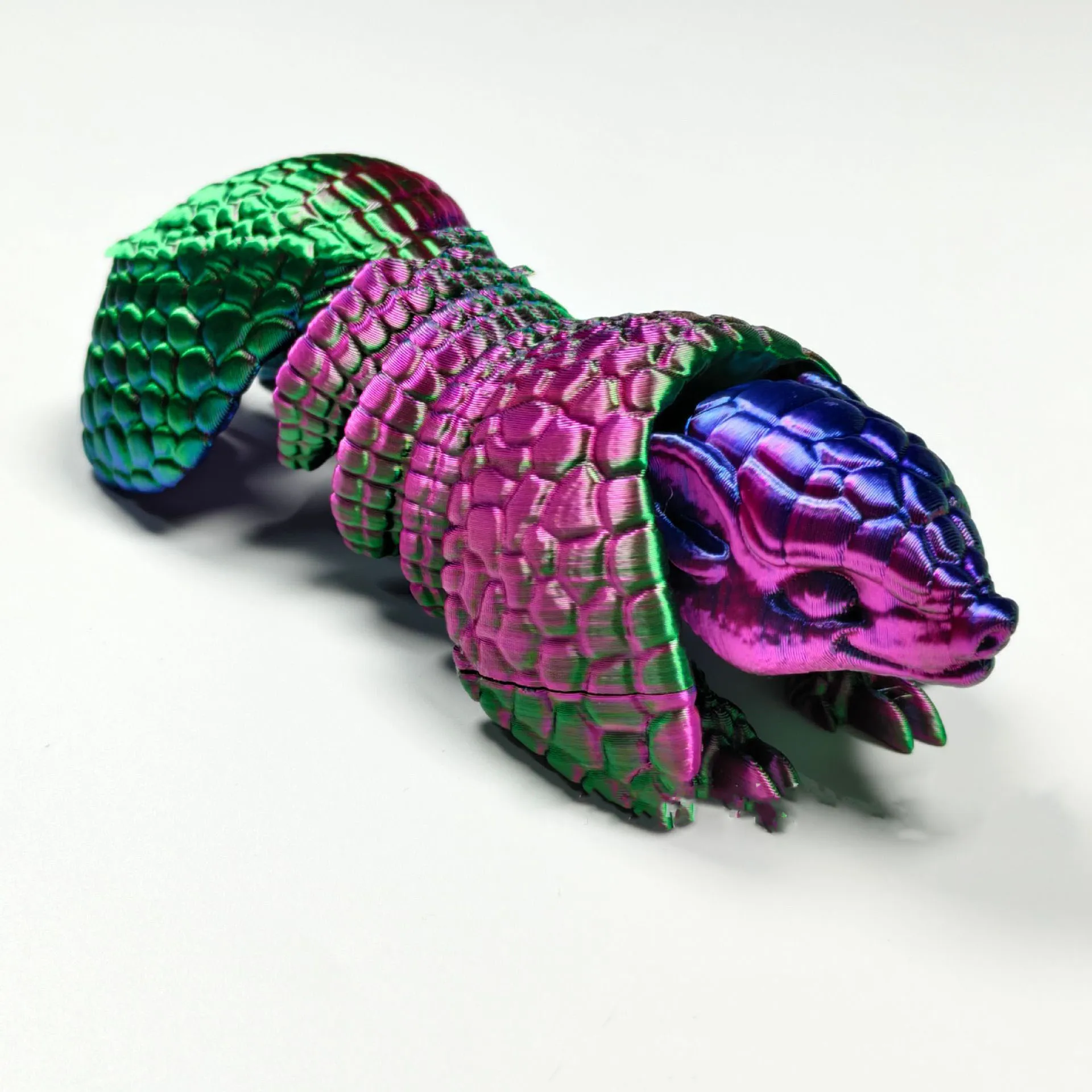 Kids 3D Printed Toys Simulation Pangolin Multi-joint Model Ornament Creative Realistic Animal Decorations Desktop Novelty Toy