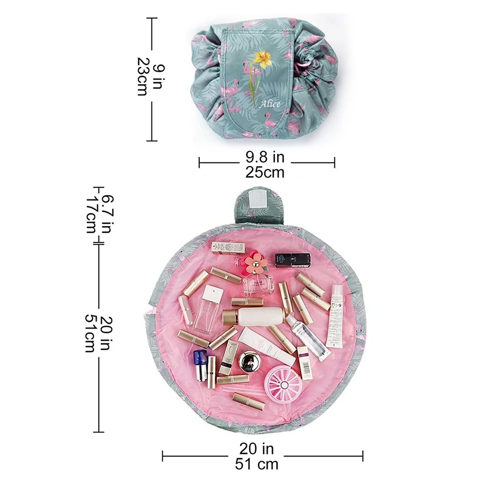 أدوات ماكياج جديدة لتخزين حقيبة مستحضرات التجميل الرباط الإناث المحمولة حقيبة كسول الموضة السفر سعة كبيرة.