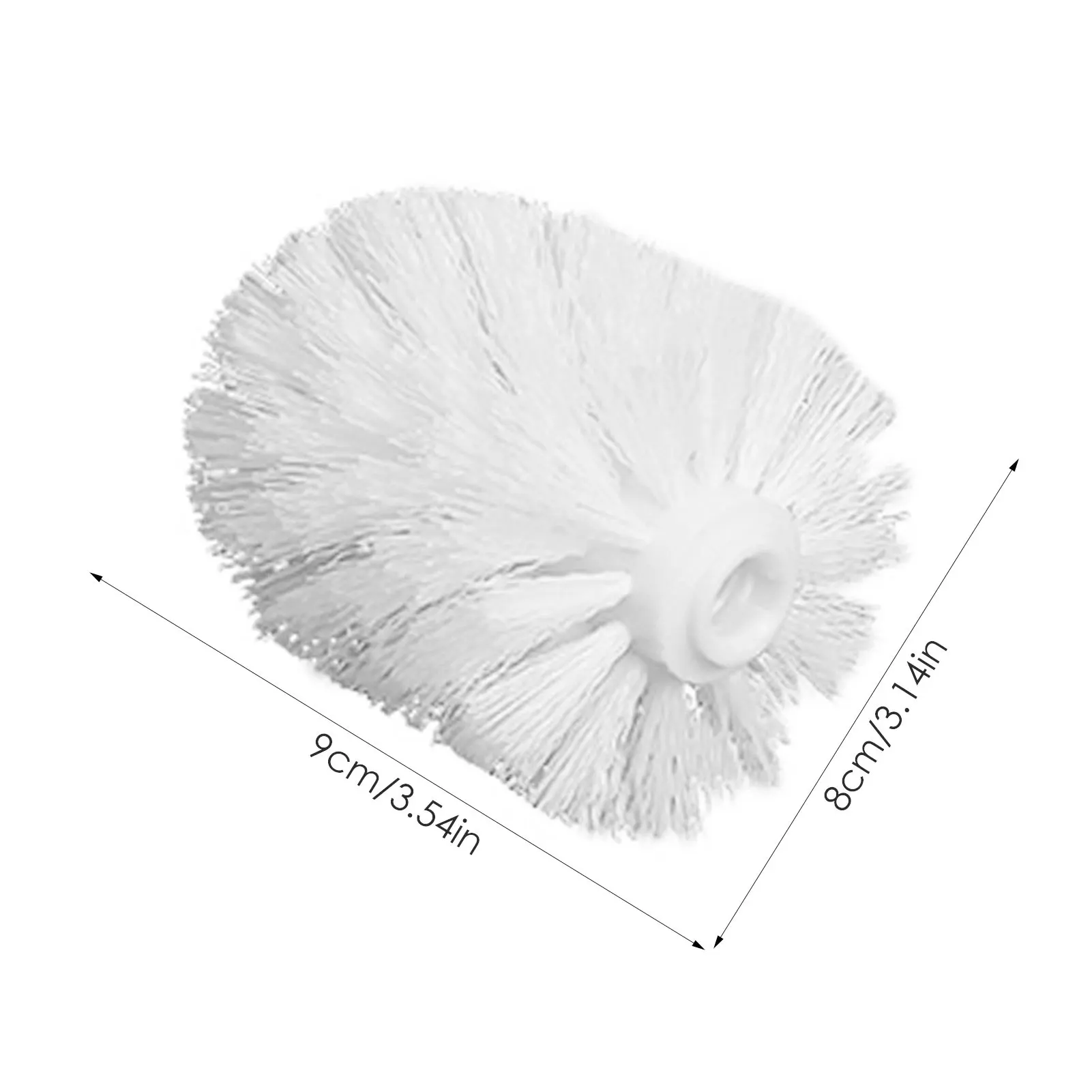 Brosse de Toilette Universelle avec Tête de Remplacement, Accessoire de Rangement avec Poils Rigides