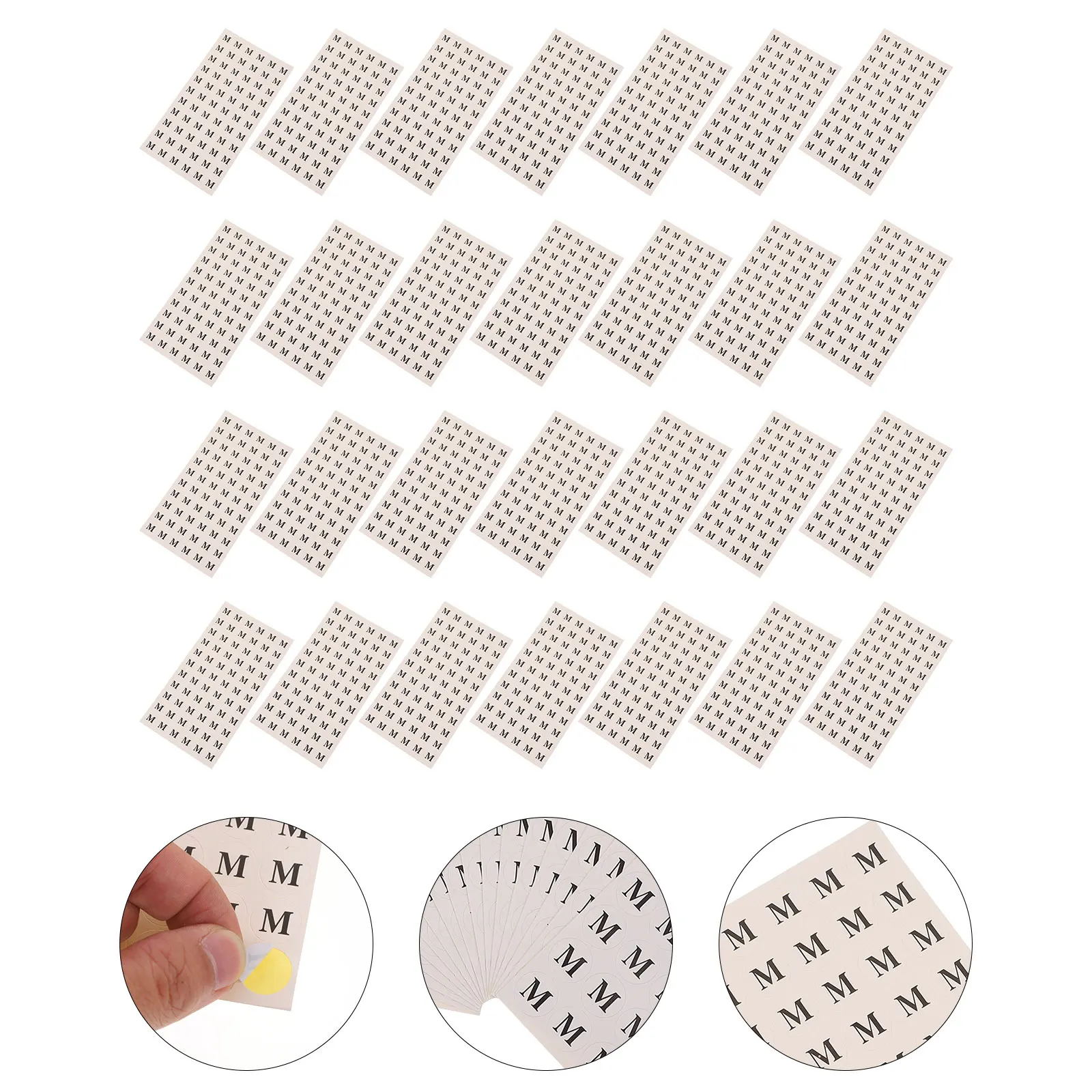

60 Sheets Size Stickers Round Labels Self Adhesive Baby Tags Removable Clear Sorting ganizing Safe Materials File Folder