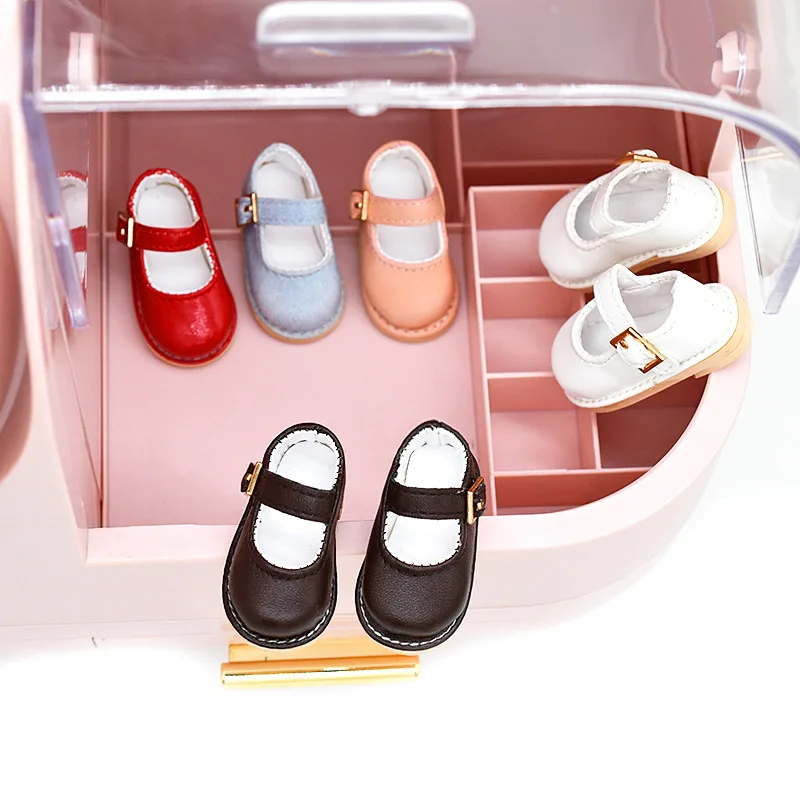 Doll Shoes 5cm British Style Leather Shoes Fit For 1/6 BDJ Doll 20cm Plush Doll Toys Accessories Party Shoes Girl Gifts