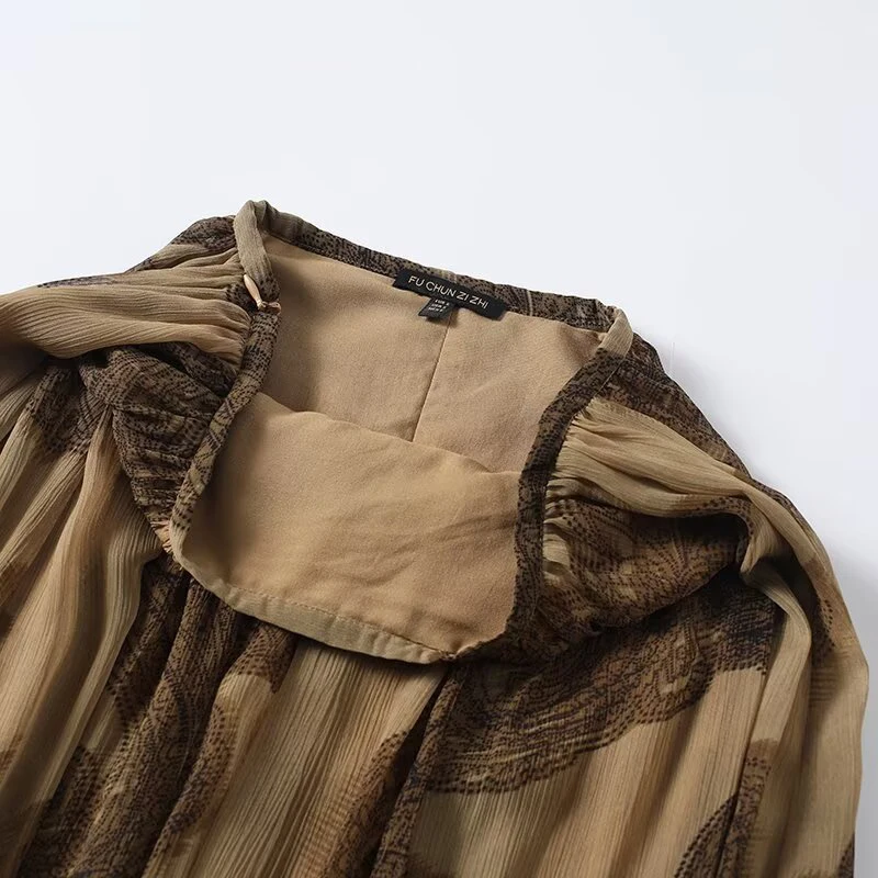 

Новая женская юбка YENKYE в стиле французского ретро с принтом, весна-лето 2026, с завышенной талией, А-силуэт, миди