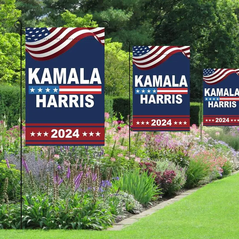 Kamala Devi Harris Flag Outdoor Decorative Banner 12x18 Inch Patio Flag Garden Election Banner Outdoor Flag For Porches