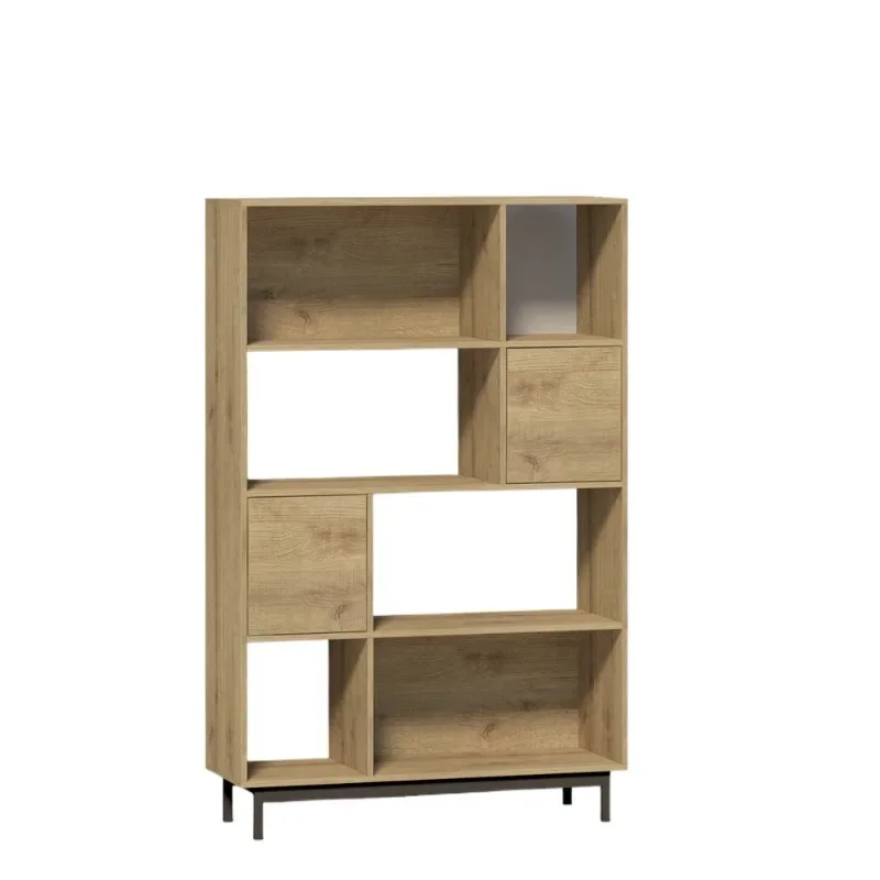 Contemporary industrial style large multi-layer wooden bookcase administrative bookshelf for home living room warehouse library
