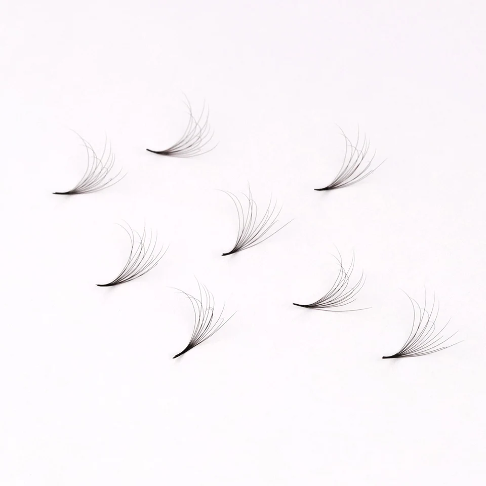 RUJADE Fluffer Layering Lash Fans Sharp Narrow Stem Premade Volume Fans Thin Pointy Base Russian Volume Eyelashes Extensions