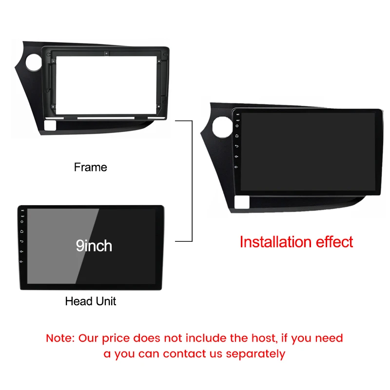 NaviFly Car Radio Stereo 2din dvd player Fascia Frame for Honda Insight 2009 2010 2011 2012 2013 2014 Panel Frame Trim Panel Kit